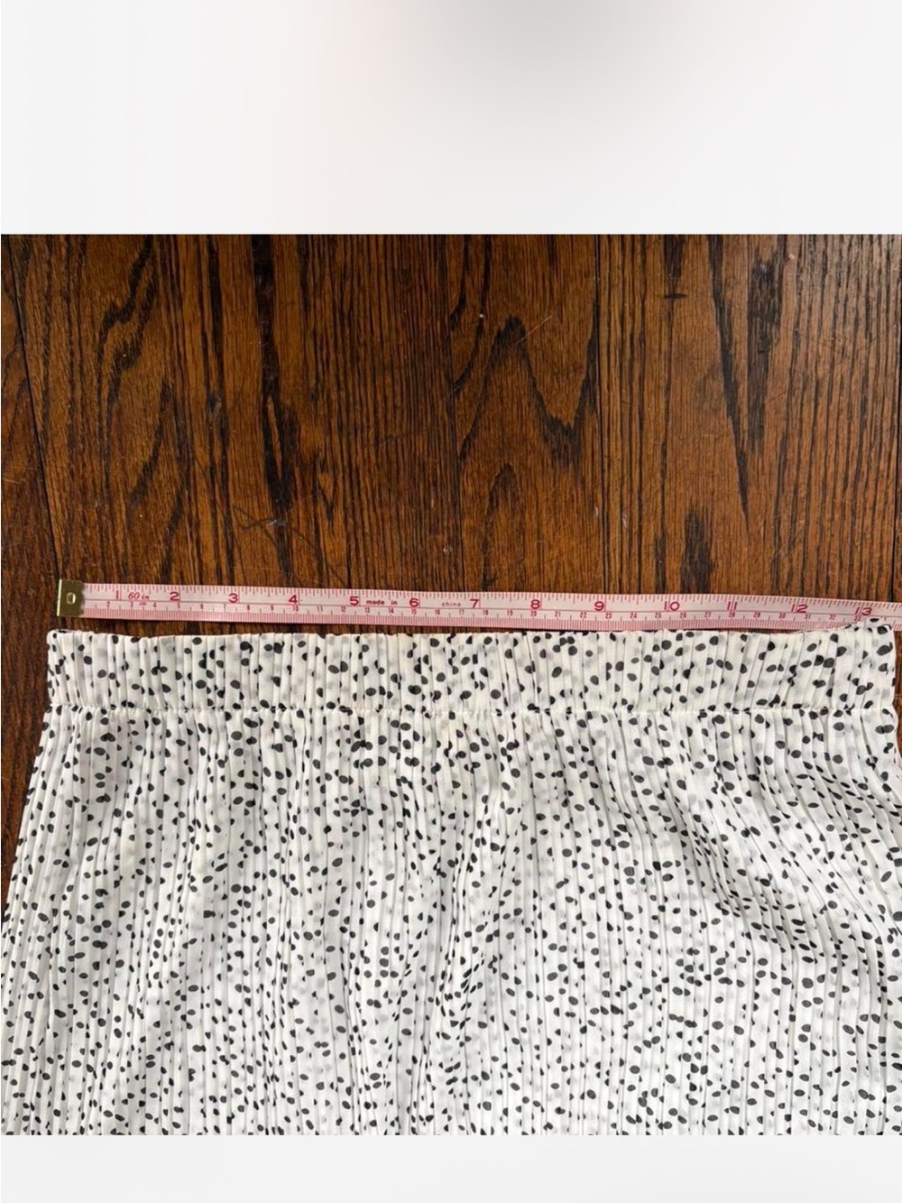 WD.NY White Maxi Skirt with Black polka dot Print - Picture 8 of 8